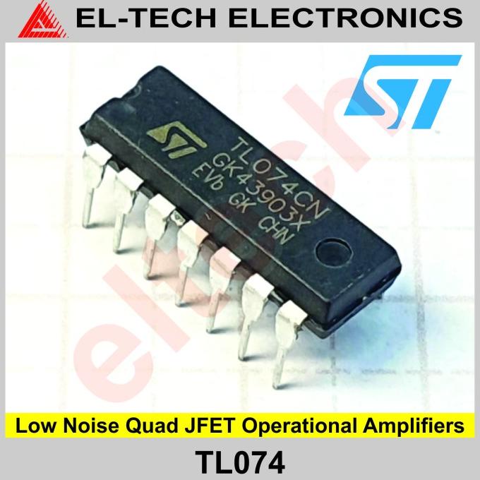 TL074 TL074CN TL 074 074CN Low Noise Quad JFET Operational Amplifiers elt3ch