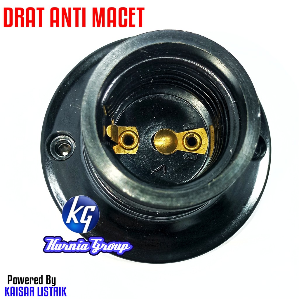 Fiting Plafon Hitam Bulat Bakelite Drat Kuningan Piting Fitingan Bohlam E27 Pitingan rumah Lampu Tempel Housing Lamp Fitting Plafon Atap Dudukan Bola Led Termurah Berkualitas