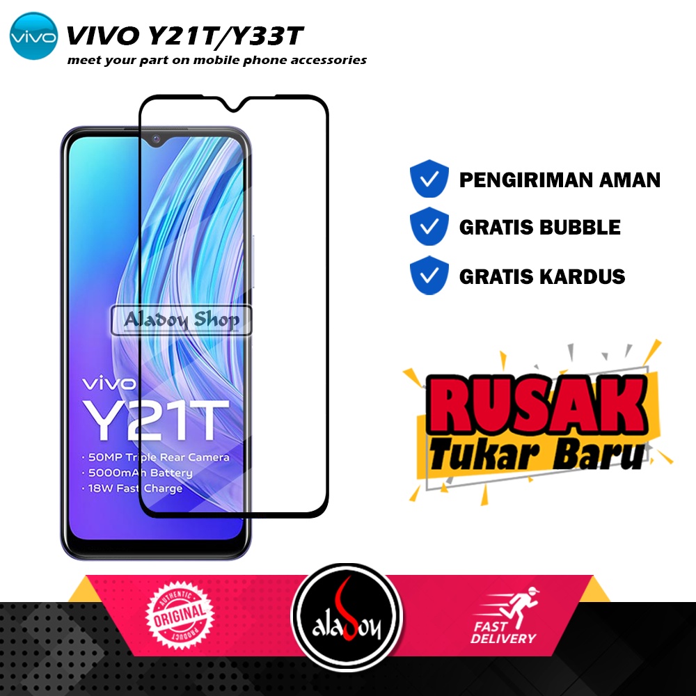 Tempered Glass Vivo Y21T/Y33T Anti Gores Layar Screen Protector