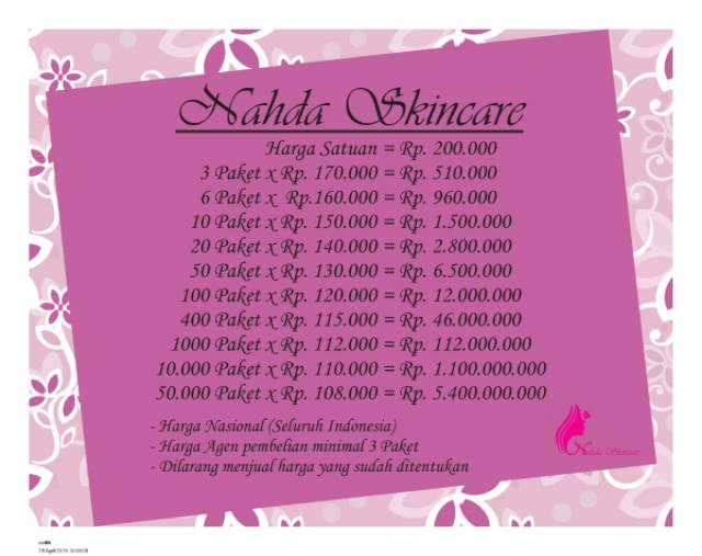 harga nahda skincare