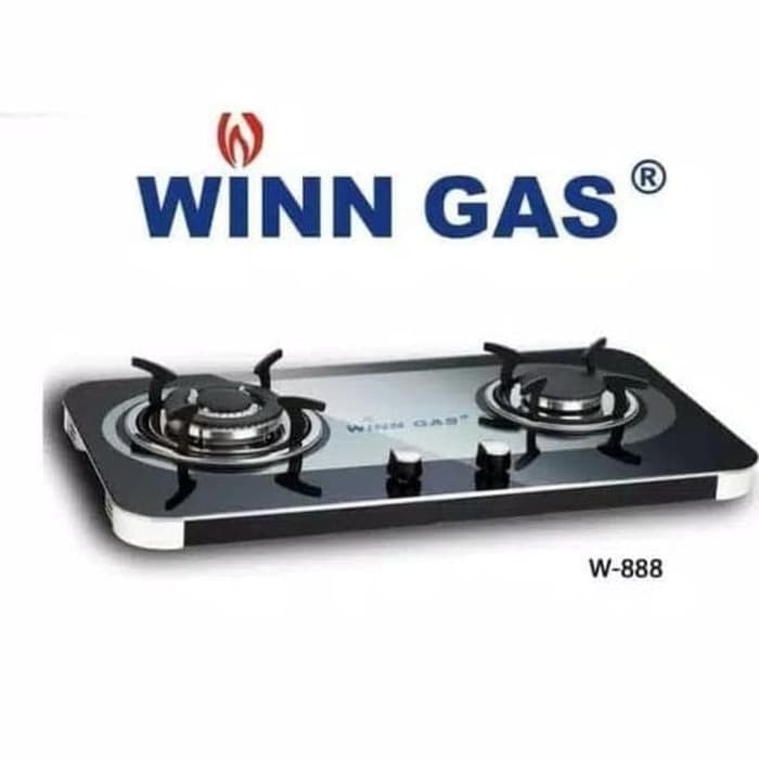 Kompor Gas Kaca Tanam 2 Tungku Winn Gas W888 / W-888