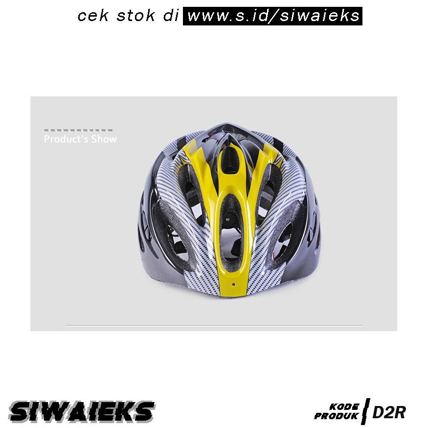 D2R TaffSPORT Helm Sepeda EPS Foam PVC Shell x10 Yellow Grab Medan