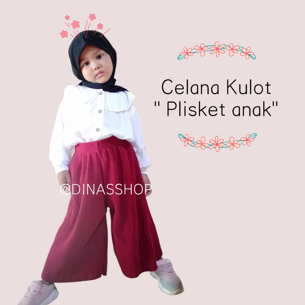 NEW ARRIVAL!! KULOT ANAK PLISKET LIDI / Celana Panjang ANAK Wanita / Fashion Anak Perempuan