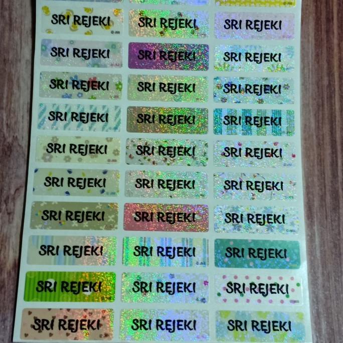 

(BISA COD) S-3lines diamond, waterproof label BERMUTU Kode 56