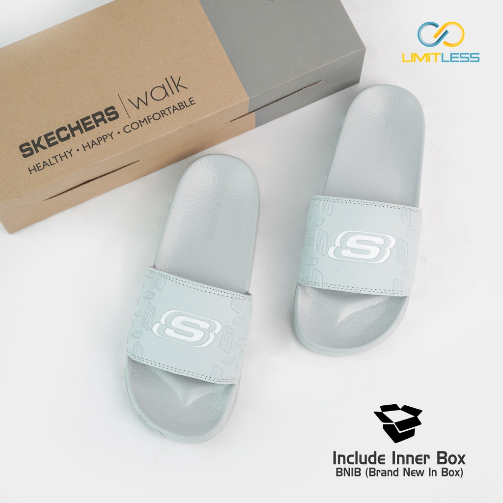 Sandal Wanita Kekinian Sendal Cewek Selop Rumah Anti Slip Sandal Wanita Branded Sketcherr Slide Fashionable Terbaru