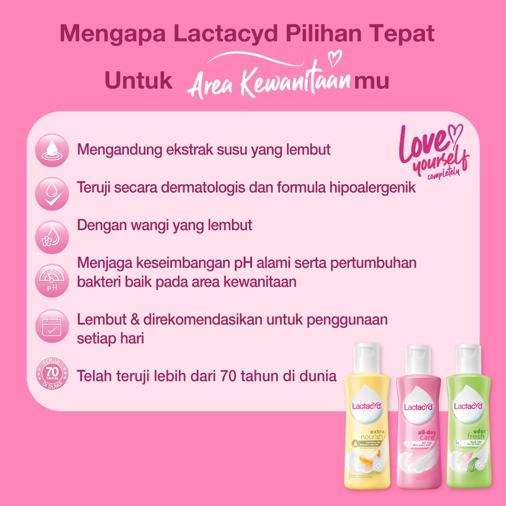 Lactacyd Feminine Hygiene All Day Care ~ Antiseptic Pembersih Kewanitaan