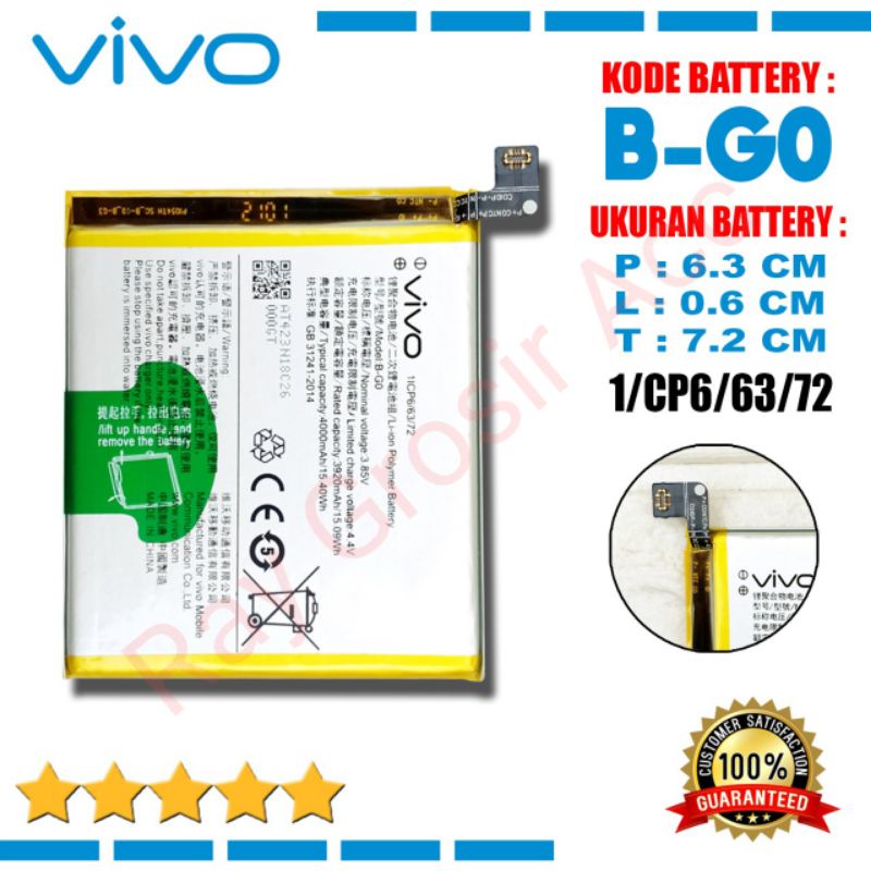 Baterai Original Vivo B-G0 BG0 X27 V1829A V1829T V1836A V1836T