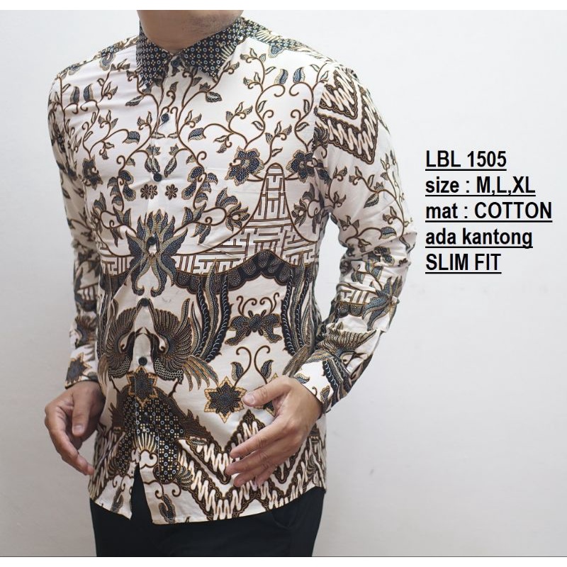 BAJU BATIK UNIK PRIA SLIM FIT DAN KEMEJA SLIMFIT MEWAH LENGAN PANJANG MIX CLOTHING LBL1504