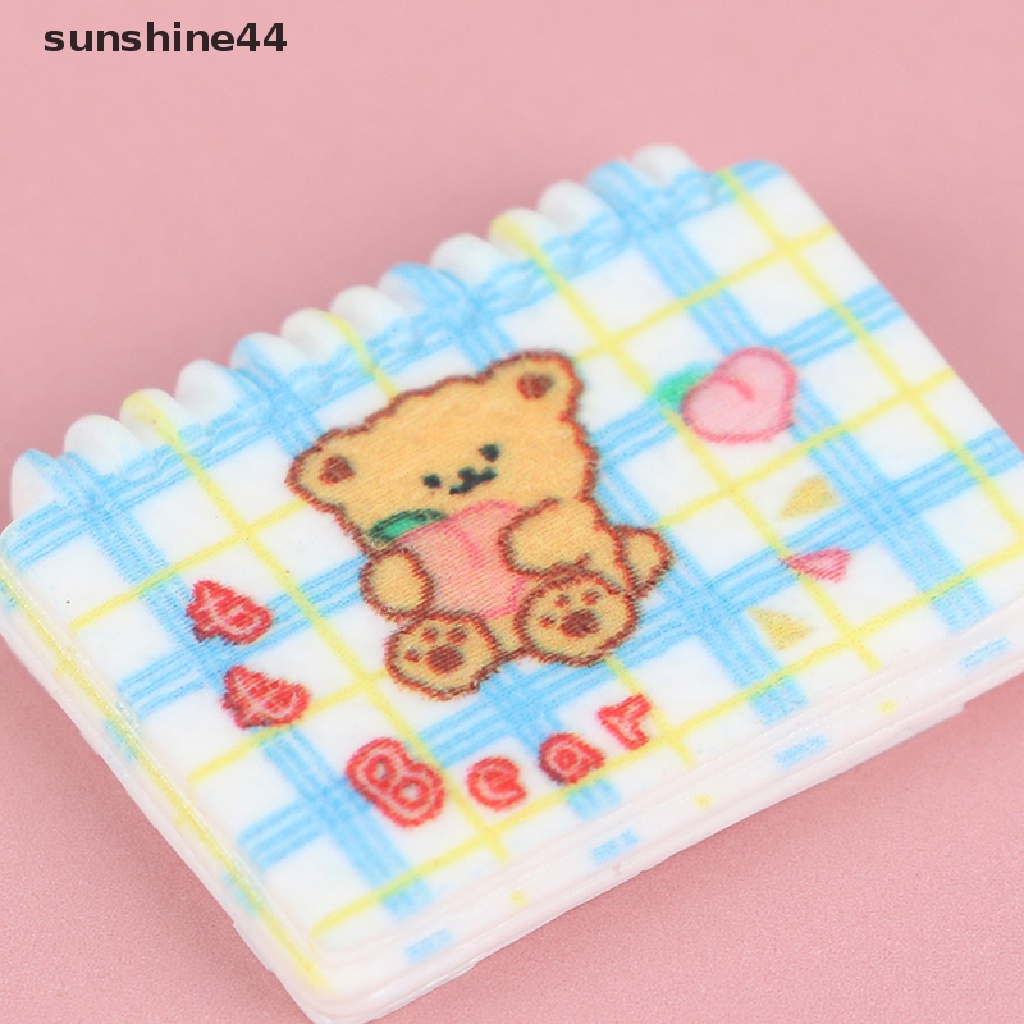 Sunshine 2PCS Miniatur Notebook Mini Skala 1: 12 Untuk Dekorasi Rumah Boneka DIY