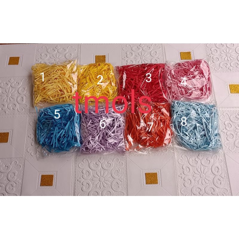 

shredded paper / kertas cacah / serut / alas kado / packing non glitter