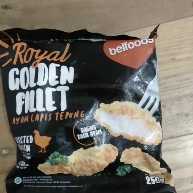 

Belfoods royal golden fillet (daging dada ayam) 250 g
