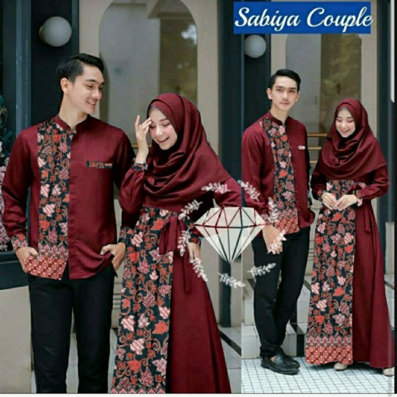 BAJU COUPLE KEBAYA BROKAT SIMPLE BIRU / BAJU KONDANGAN / BAJU TUNANGAN / SARIMBIT