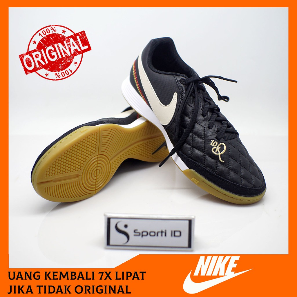 Sepatu Futsal Nike Tiempo Legend 7 Academy 10R IC Black Gold AQ2217-027 Original