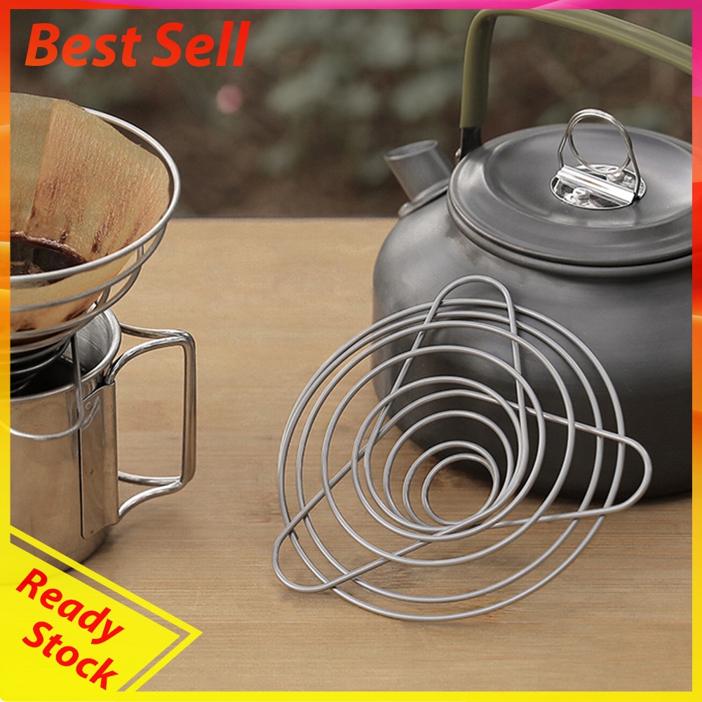 Stainless Steel Coffee Dripper Holder Foldable Camping Coffee Filter Rack