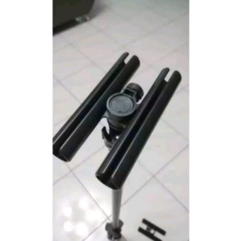 Tripot Ring Light 2 SISI DISPLAY BANNER STAND hitam japit ring light besar quick release U5M7 otomat