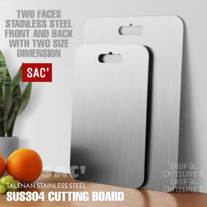 ESTE Cutting Board Full Stainless 304 Talenan 2 Sisi Papan Potong