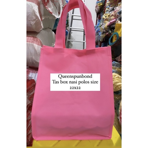 -HARGA LUSIN ISI 12 PCS—-TAS BOX NASI POLOS 22x22x30 PXLXT —-WARNA IKUT STOK