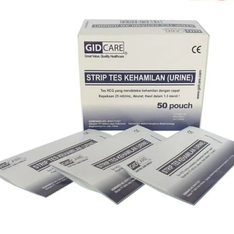 HCG Pregnancy Strip Test Hamil pcs/ Alat Tes Kehamilan Tespack Tespek pcs - Gidcare