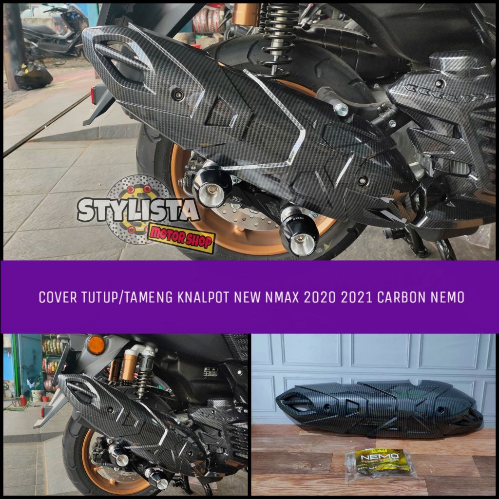 TUTUP COVER KNALPOT NMAX 2020 2021 2022 CARBON NEMO TAMENG KNALPOT ALL NEW NMAX 2020 2021 2022 CARBO