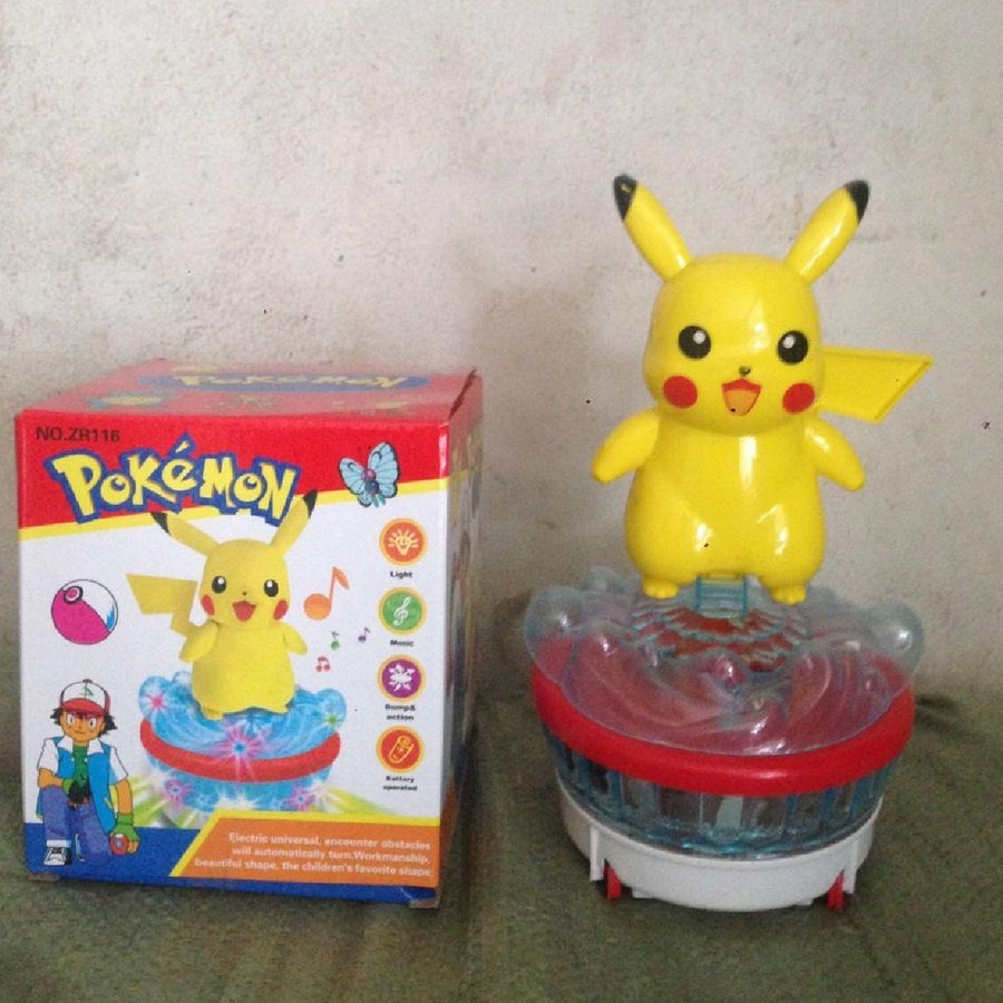 Mainan Anak Robot Pokemon Music Led dance pikachu light