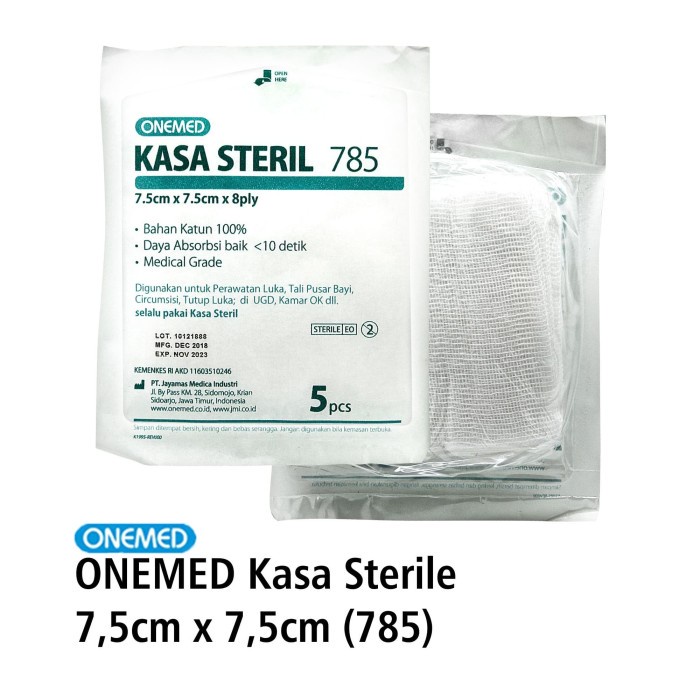 Kasa Steril 785 OneMed 7.5x7.5cm 8 ply 5 pcs OJ2