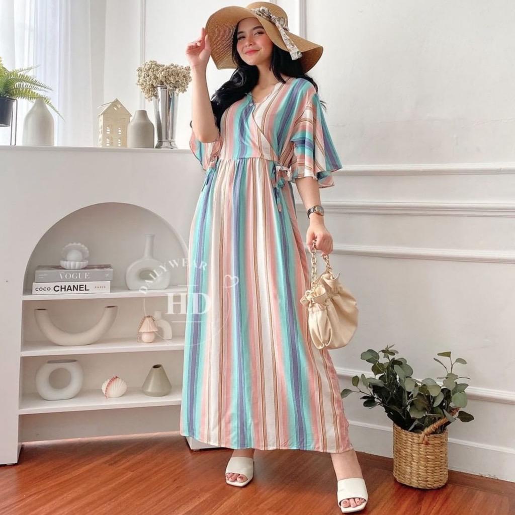 Daster rayon model kimono lengan longceng bahan halus adem