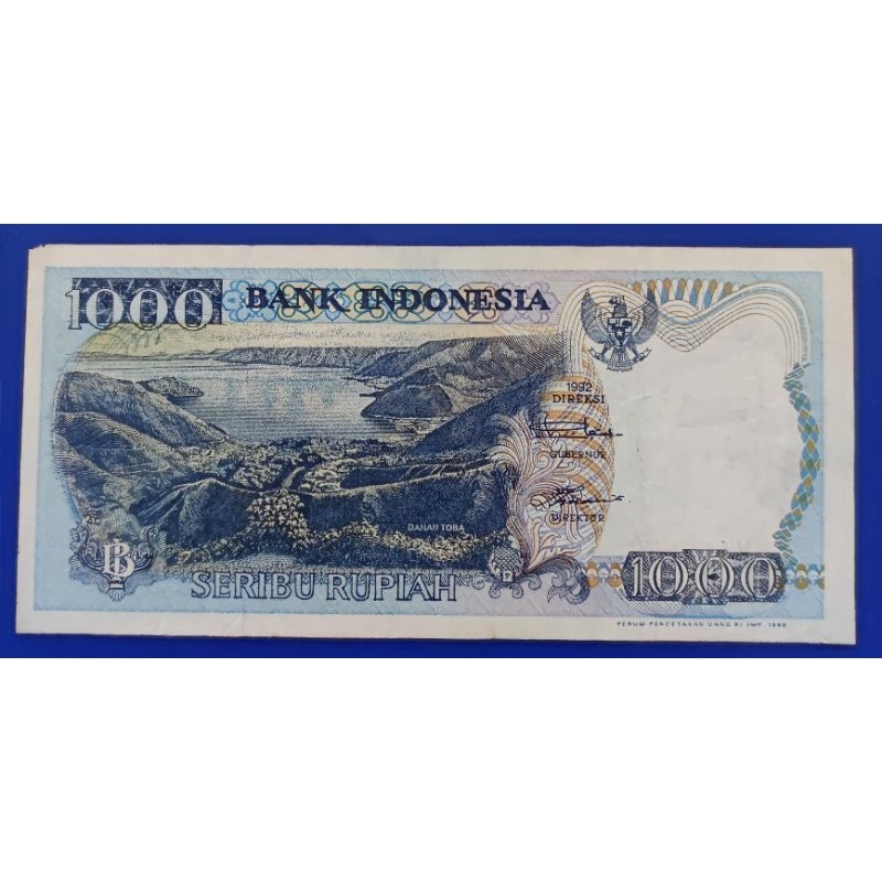 Uang Kuno Rp.1000 Seribu Rupiah Lompat Batu 1992
