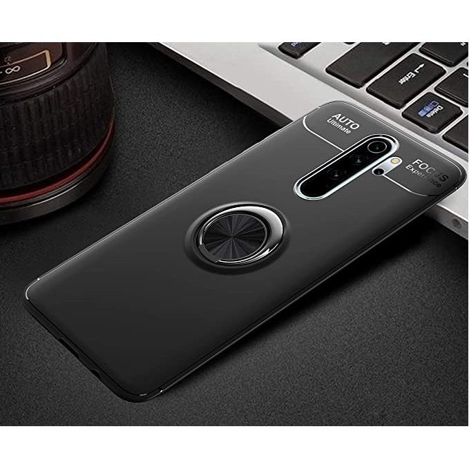 Autofocus Magnetic Ring Case for Xiaomi Redmi 9 Invisible Case Auto Focus iRing - Hitam