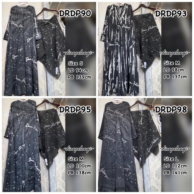 Dian Pelangi - Umbrella Dress Ceruti Abstrak Slevee