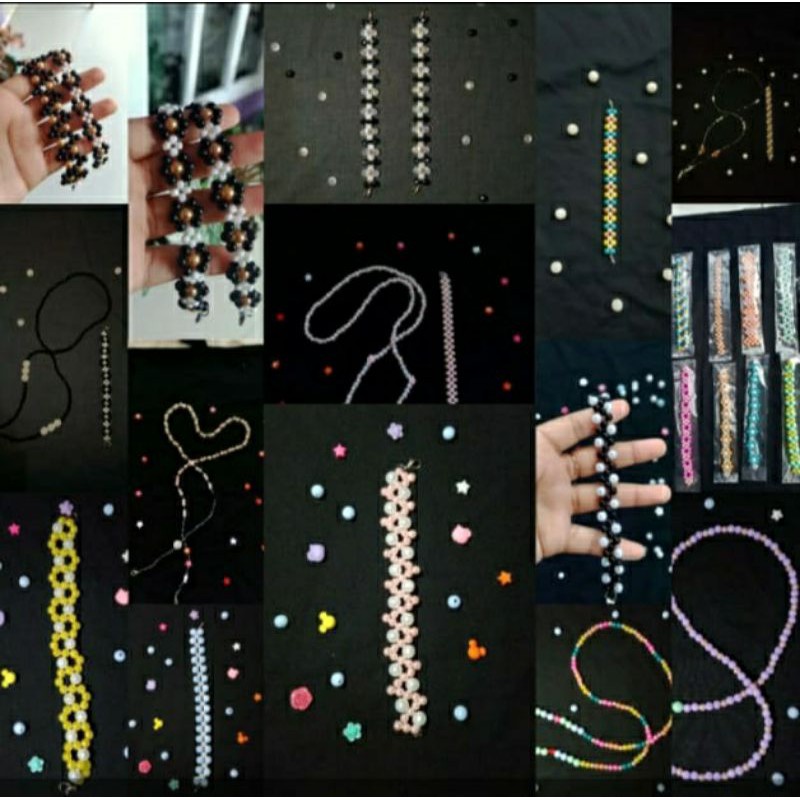 Paling Murah Strap Dan Konektor Masker One Set - Kalung Masker Mutiara - Kalung Masker Kristal QMNoebki8QdJR8