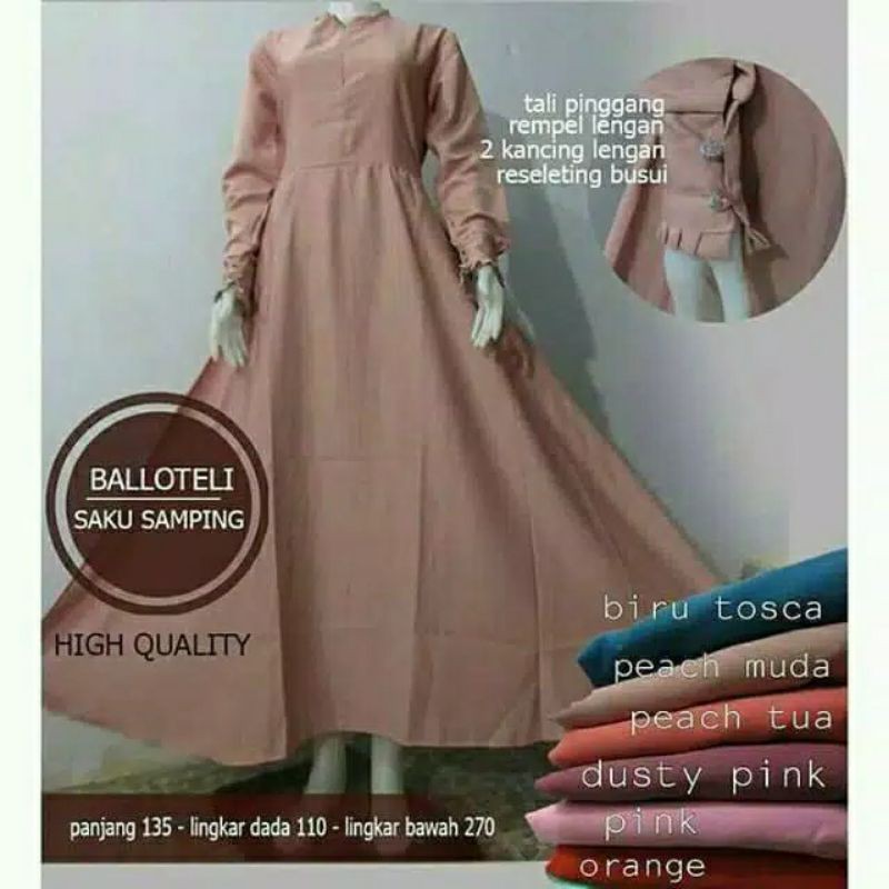 GAMIS POLOS WOLLYCREPE/GAMIS TERBARU