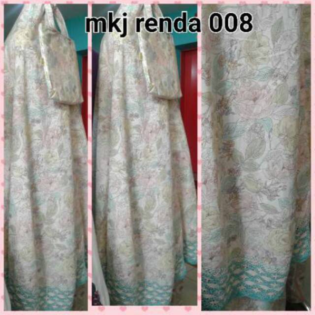 Mukena katun jepang renda