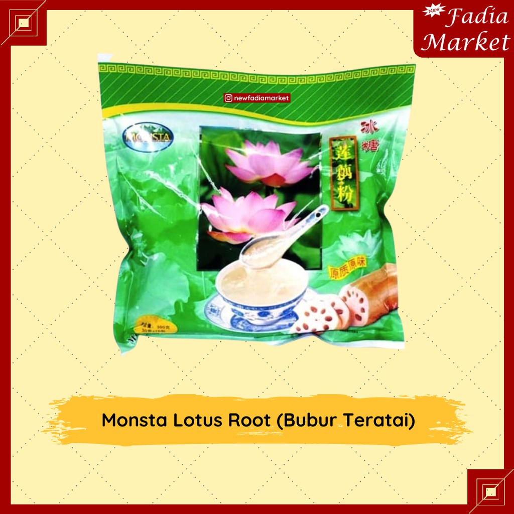 

Monsta Lotus Root (Bubur Akar Teratai) 10 x 30g