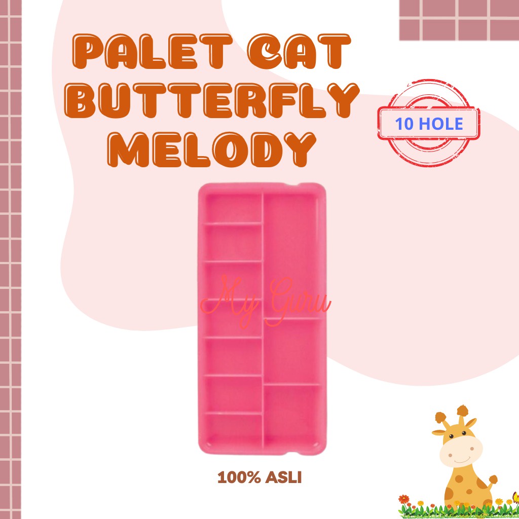 

[PCS] PALET LUKIS BUTTERFLY MELODY 10 LUBANG WARNA