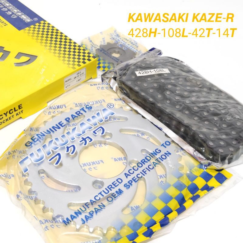 Gear Set Fukukawa Kawasaki Kaze R 428H-108L-42T-14T