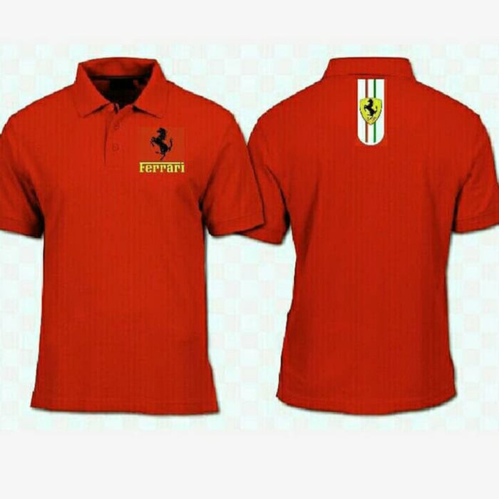 tshirt kaos Kerah Ferrari - Premium High Quality