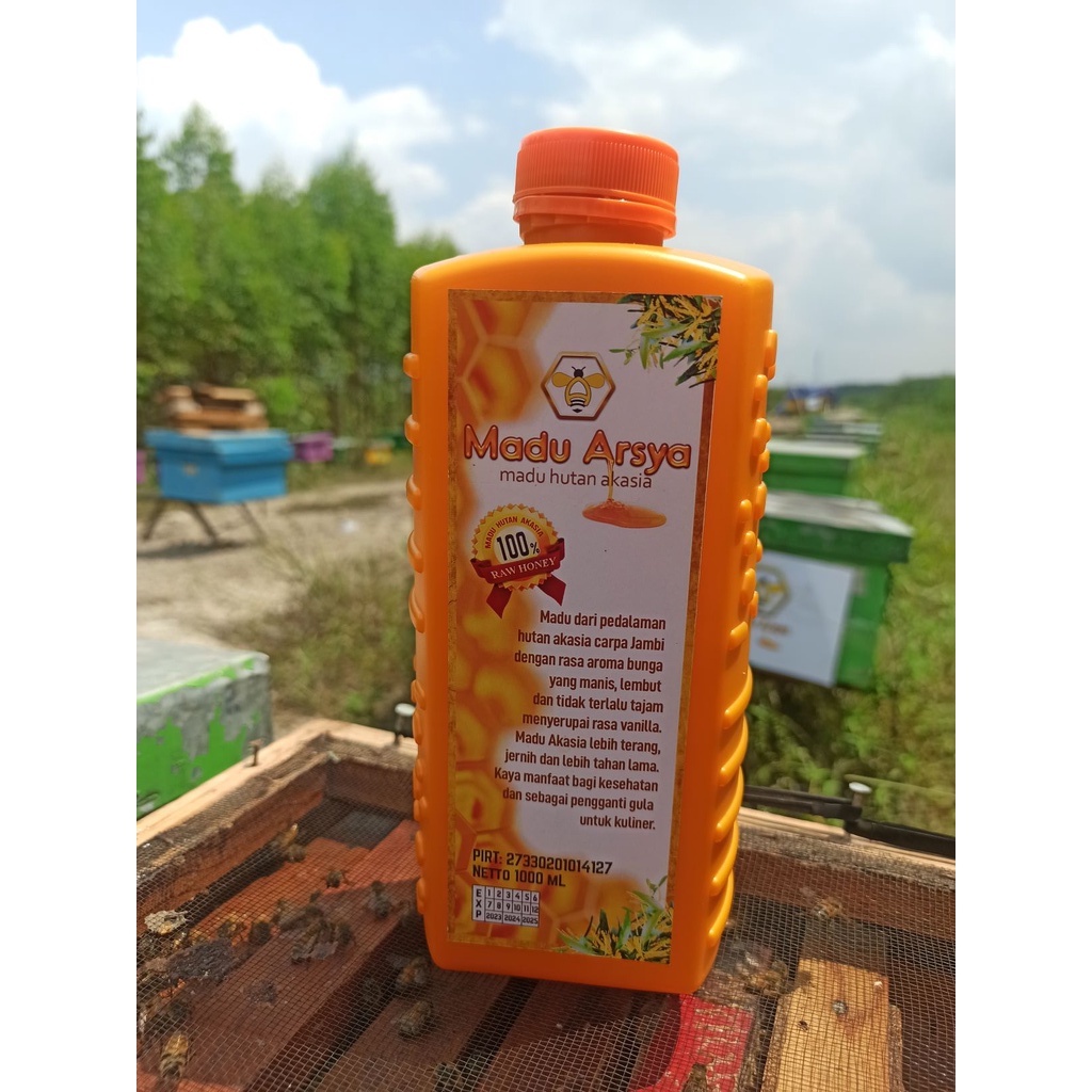 

Madu Murni Asli 100% Arsya 1.000ml Alami Raw Honey Nektar Akasia Carpa