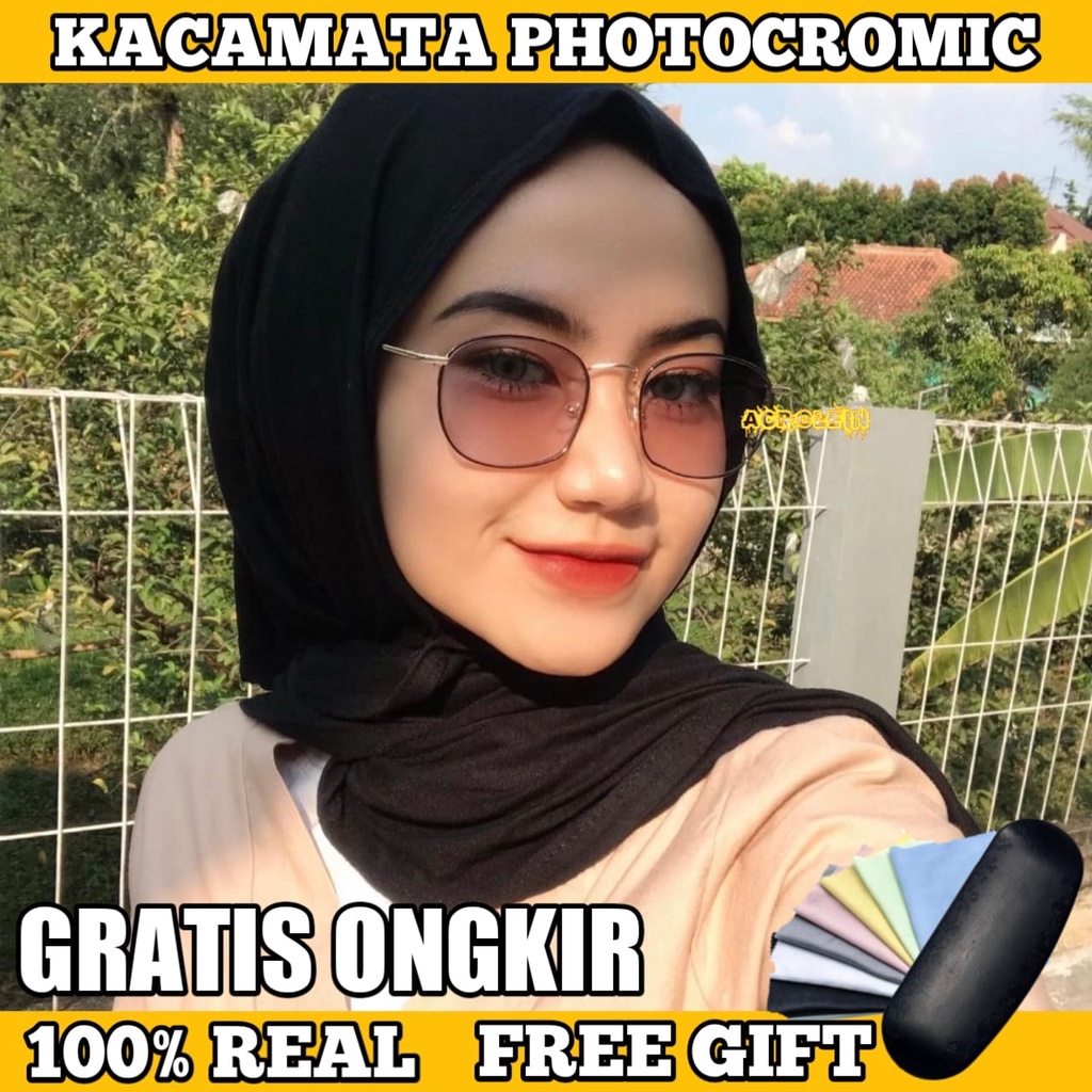 [TERMURAH] Kacamata Photocromic Korea / Anti Radiasi 2 In 1 Potokromik Photochromic Pria Wanita Fotocromic Potocromic