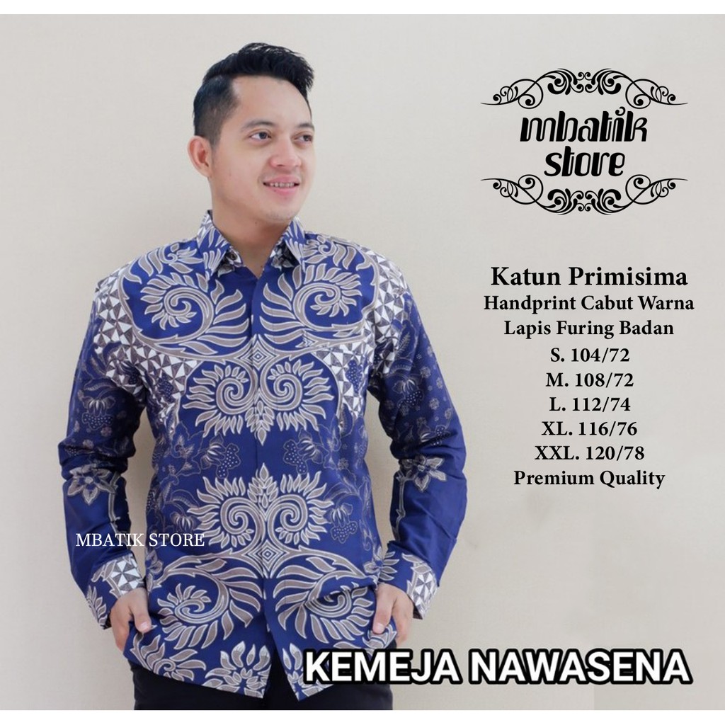 Nawasena Kemeja Batik Pria Panjang Full Furing by Batik Dewo