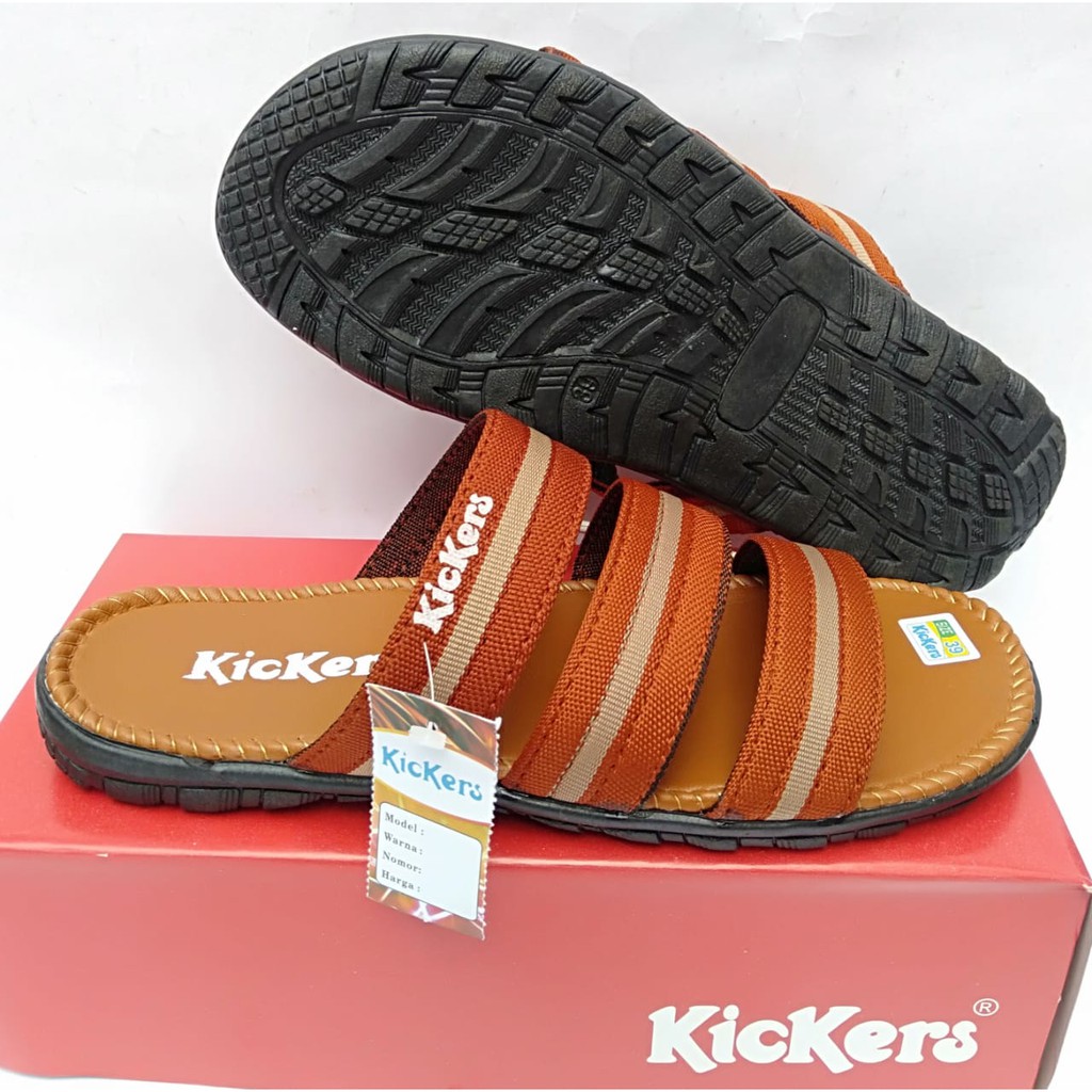 Sandal kickers pria original sendal slide selop casual slop distro dewasa terbaru murah kekinian COD