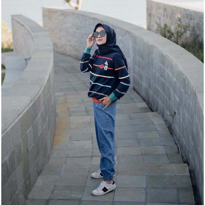 Denim jogger