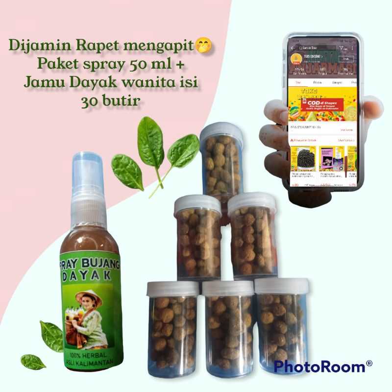Pil Rapat mengapit mangariup isi 30 butir + Spray bujang Dayak 50 ml asli ramuan Dayak anti pelakor