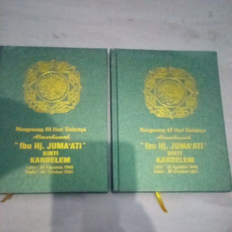 buku yasin tahlil hard cover hvs 128 halaman jahitan uk 12x16 cm+foto