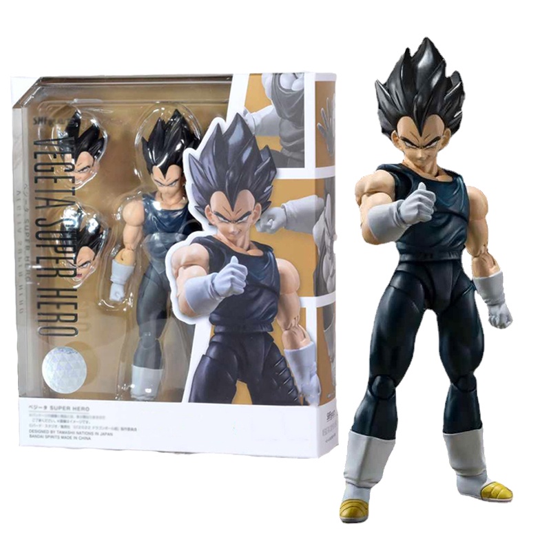 Mainan Action Figure Model Anime Dragon Ball Vegeta Super Saiyan Battle Suit Ukuran 15cm Untuk Koleksi