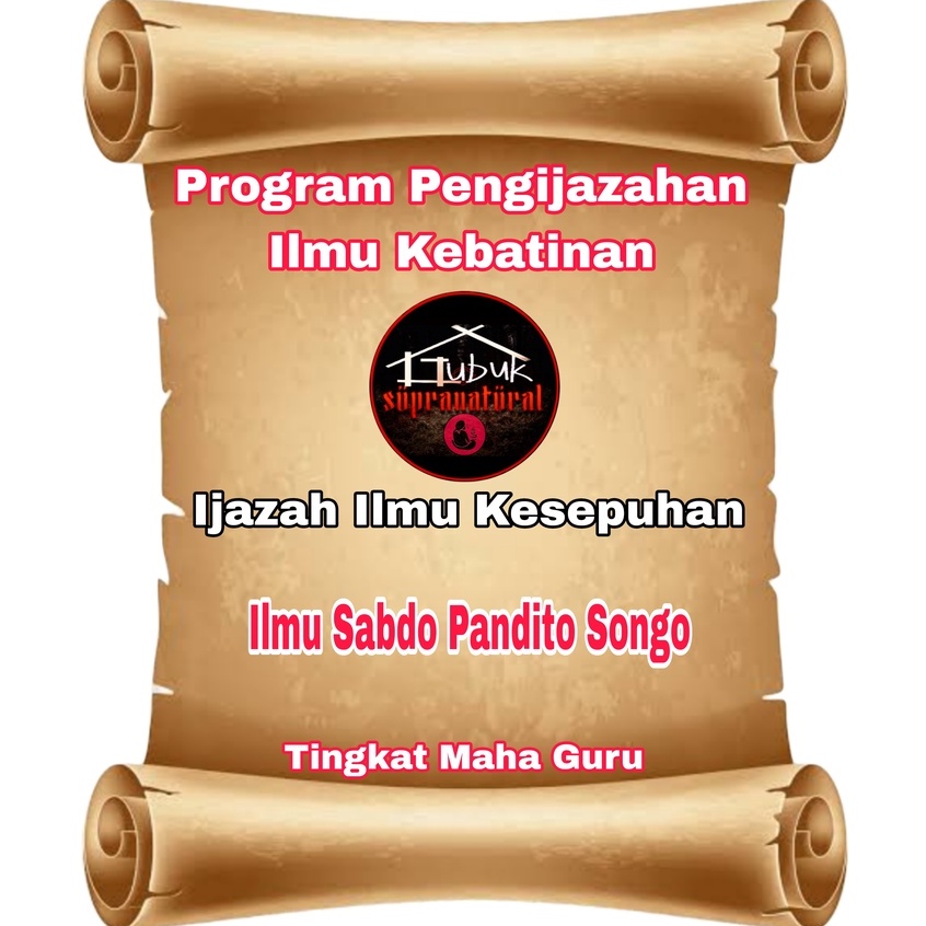 Jual Ijazah Ilmu Hikmah - Kebatinan Ilmu Pandito Songo | Shopee Indonesia