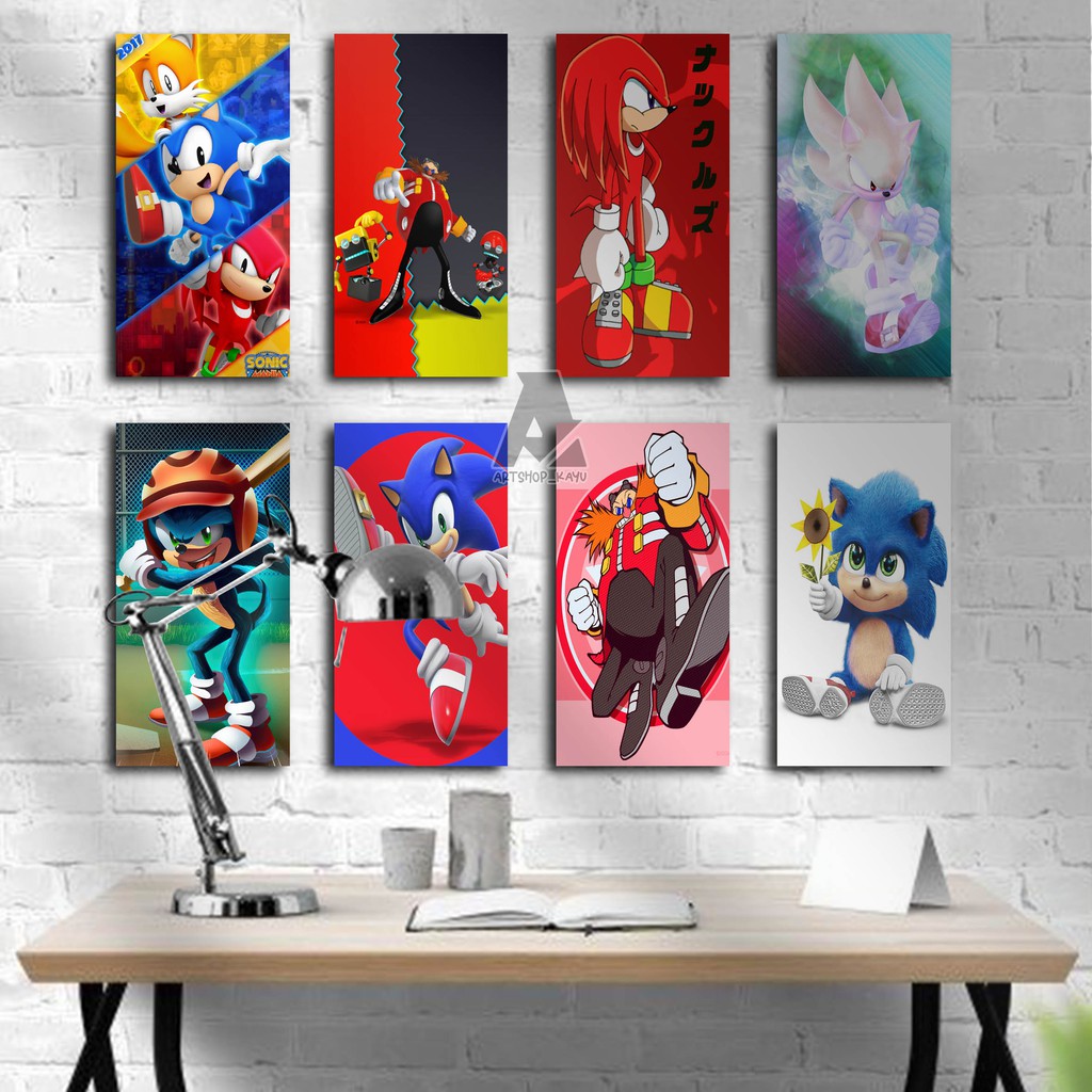 SONIC Hiasan dinding Hiasan Kamar Poster Kayu Pajangan Rumah/ dekorasi dinding / Walldecor