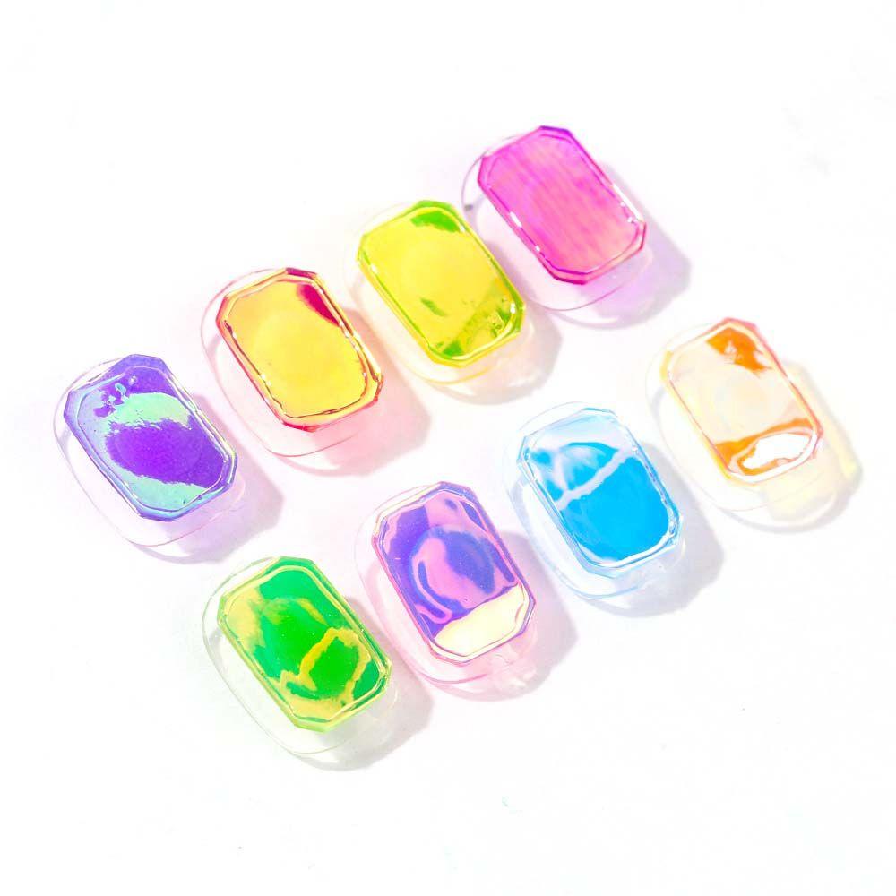 Mxbeauty Aurora Es Batu Stiker Kuku Wanita Hologram Kuku Decals Manicure Cellophane Kertas Permen DIY Nail Art Stiker