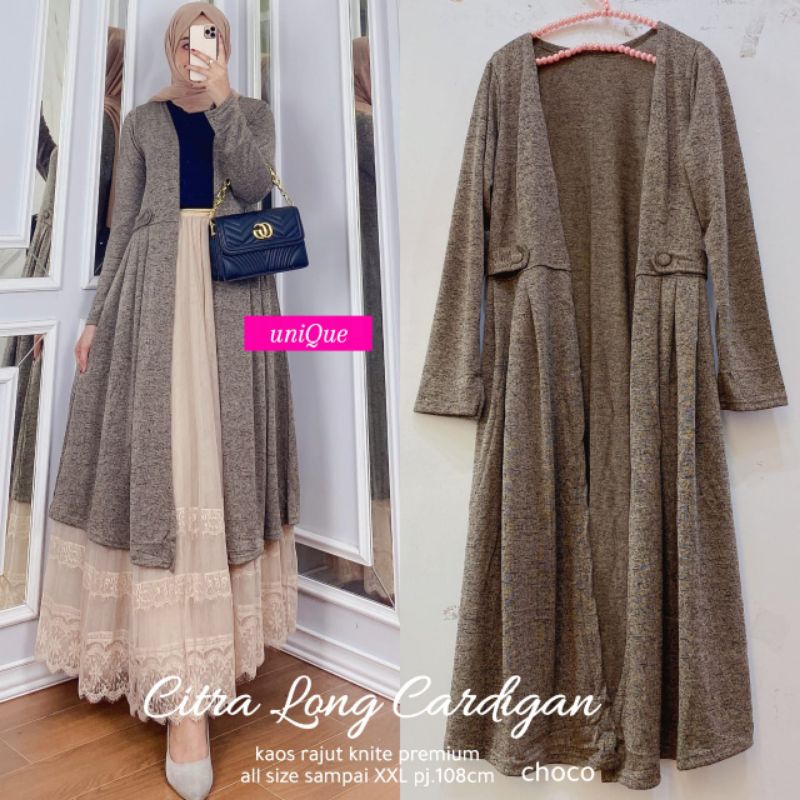 GAMIS CITRA LONG GARDIGAN BY UNIQUE