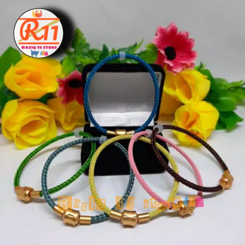 Gelang Tali Kawat Anti Air Waterproof Untuk Charm Liontin Pandora Pengait Gold