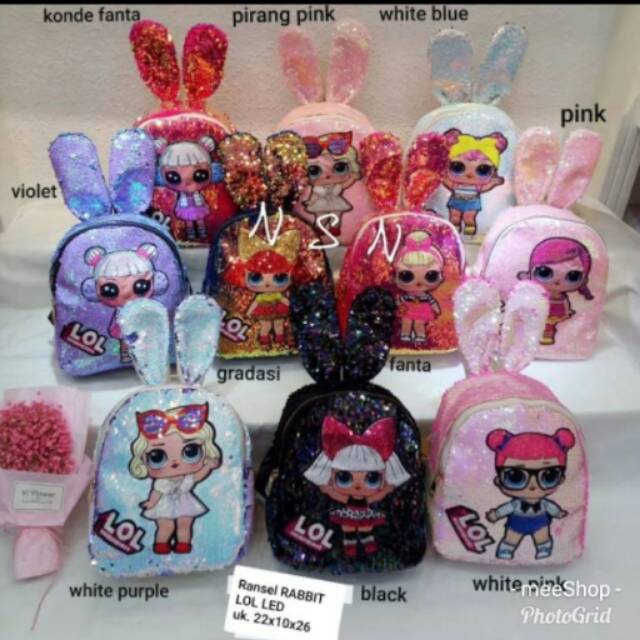 Tas Usap Sequin LOL Rabbit